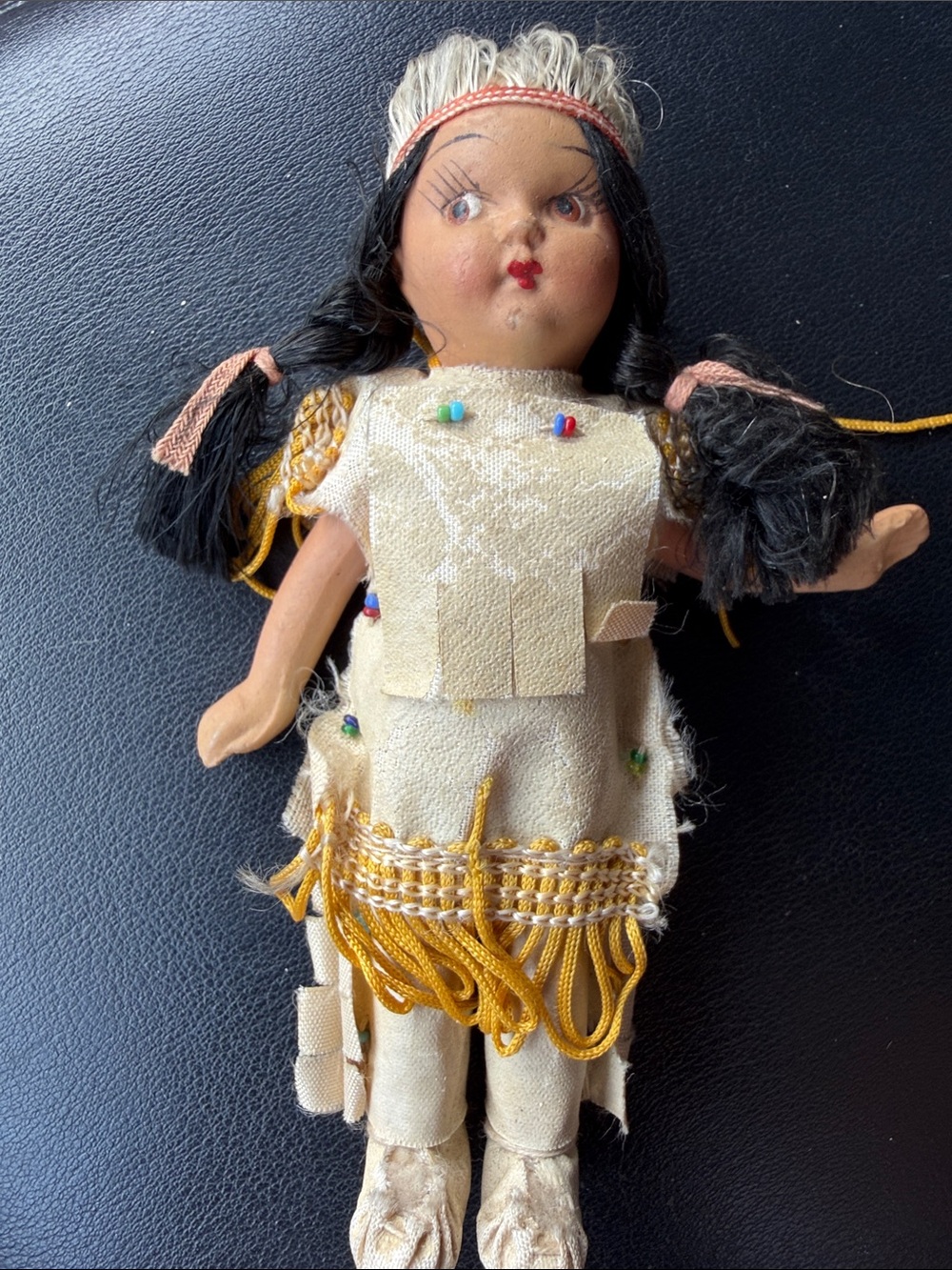 Indian  doll from the 1940’s. Indian doll all original clothing Japan